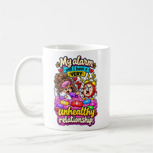 Funny Alarm Clock Snooze Quote Coffee Mug