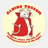 Funny Albino Possum Vampire Animal Humour