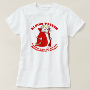 Funny Albino Possum Vampire Animal Humour T-Shirt