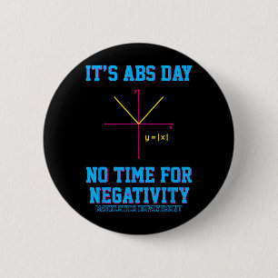 Funny Algebra ABS Day Math Teacher Mathematics 6 Cm Round Badge