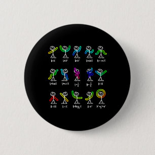 Funny Algebra Dance Function Math Teacher Geek Gif 6 Cm Round Badge