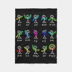 Funny Algebra Dance Function Math Teacher Geek Gif Fleece Blanket