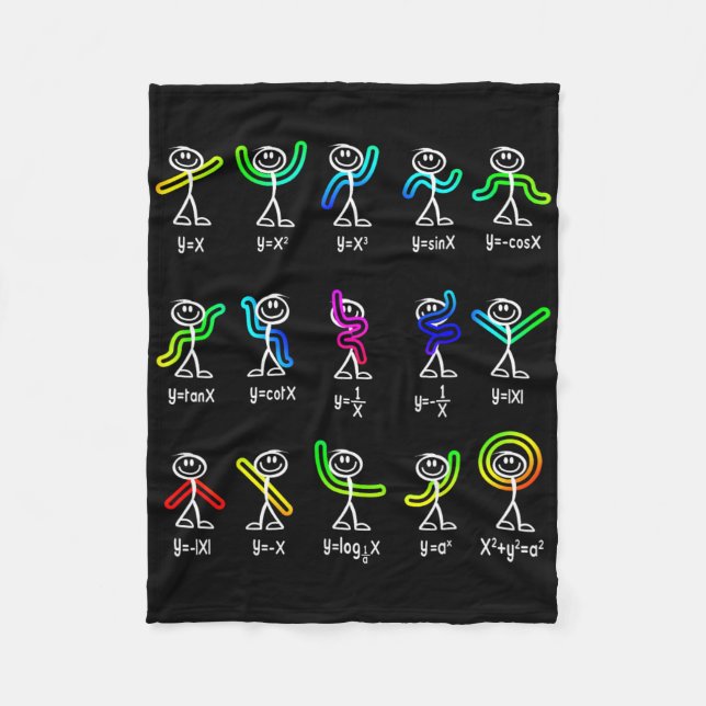 Funny Algebra Dance Function Math Teacher Geek Gif Fleece Blanket (Front)
