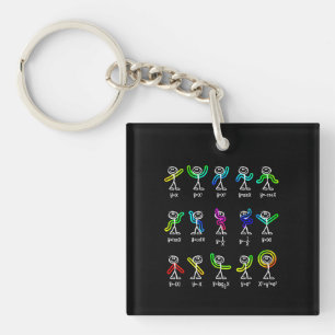 Funny Algebra Dance Function Math Teacher Geek Key Ring