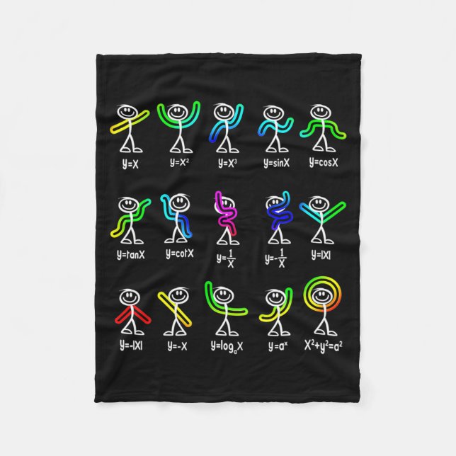 Funny Algebra Dance Function Math Teacher Geek Ner Fleece Blanket (Front)