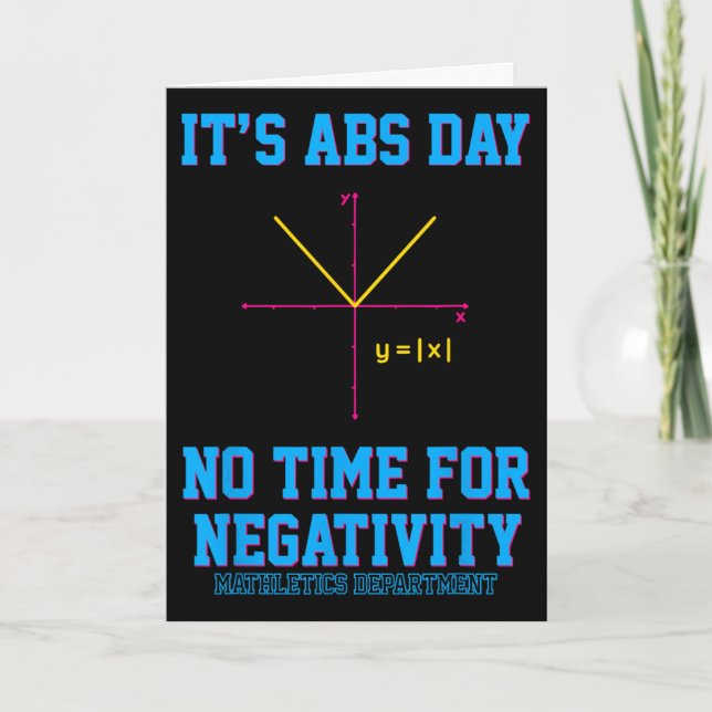 Funny Algebra Its Abs Day Math Teacher Mathematics Card (Front)