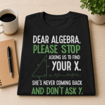 Funny Algebra Math Teacher Gift Stop Asking for x