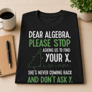 Funny Algebra Math Teacher Gift Stop Asking for x T-Shirt