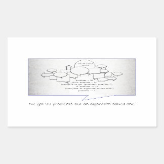 Funny Algorithm Rectangular Sticker