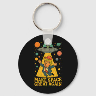 Funny Alien Abduction Trump Ufo Space Humor Tee  Key Ring