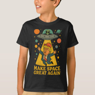 Funny Alien Abduction Trump Ufo Space Humour Tee