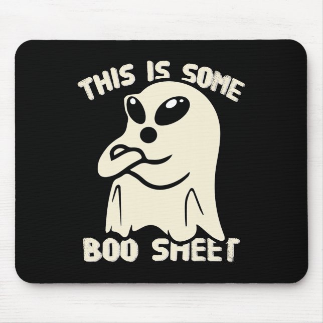 Funny Alien Bull Ghost Halloween This Is Some Boo  Mouse Mat (Front)