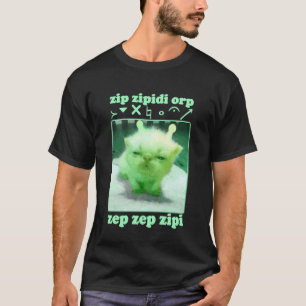 Funny Alien Cat Dank Meme Cringe Cat Woman Man Kid T-Shirt