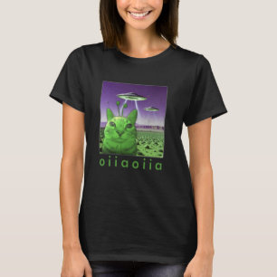 Funny Alien Cat Oiia Oiia Meme Graphic T-Shirt