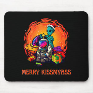 Funny Alien Christmas Shirt _ Merry Kissmy Tank To Mouse Mat