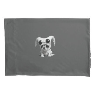 Funny alien dog pillowcase