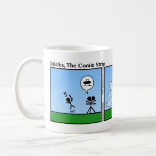 Funny Alien Encounter Stickman Mug - 001