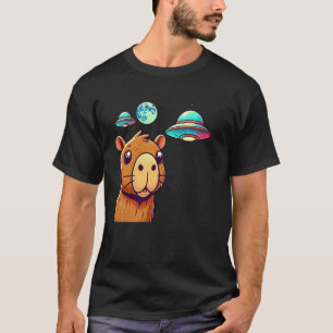 Funny Alien Meme Animal Lover Zookeeper Cute Capyb T-Shirt