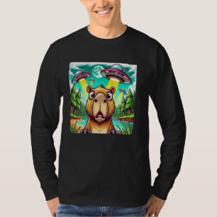 Funny Alien Meme Animal Lover Zookeeper Cute Capyb T-Shirt