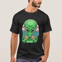 Funny Alien Peace Sign Area 51 Design