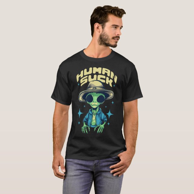 Funny alien T-Shirt (Front Full)
