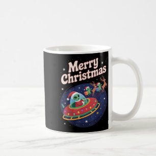 Funny Alien Trio Merry Ugly Christmas Santa Hat Gi Coffee Mug