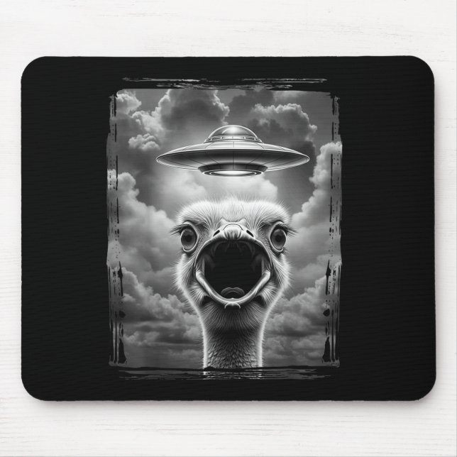 Funny Alien Turkey Ufo Selfie Thanksgiving Meme  Mouse Mat (Front)