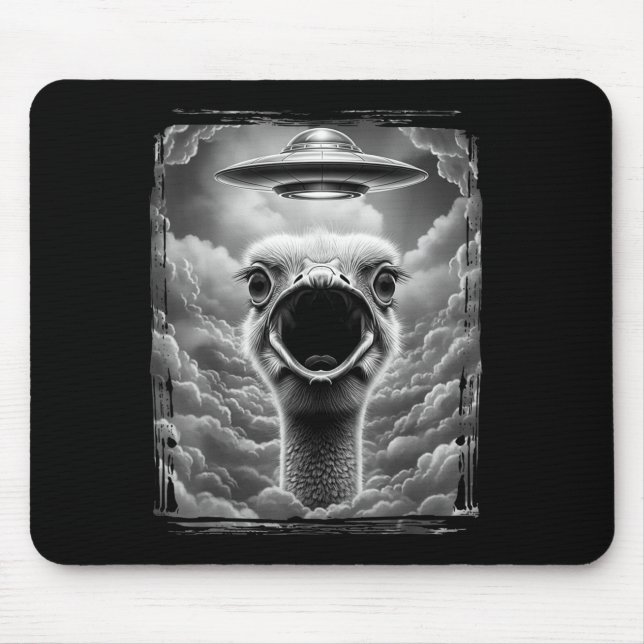 Funny Alien Turkey Ufo Selfie Thanksgiving Men Wom Mouse Mat (Front)