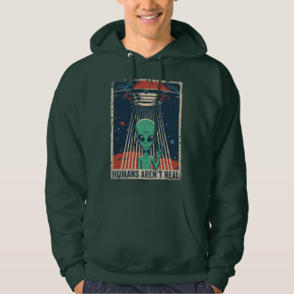 Funny Alien UFO Space Conspiracy Hoodie