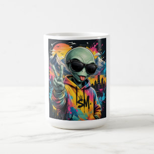 Funny Alien Vibes Coffee Mug
