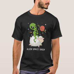 Funny Aliens On A Sheep Funny Aliens Costume Alien T-Shirt