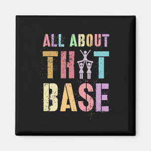 Funny All About That Se Cheerleading Team Cheer Sq Magnet