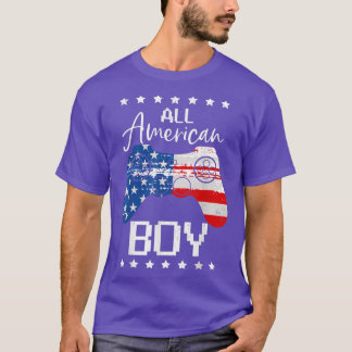 Funny All American Boys 4th July  Son Video Game U T-Shirt