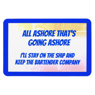Funny All Ashore Stateroom Door Marker Magnet