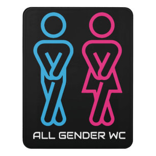 Funny All Gender WC Door Door Sign