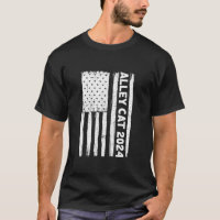 Funny Alley Cat 2024 Election American Flag Pro Tr