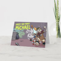 Funny Alley Cats Add The Name Graffiti Birthday