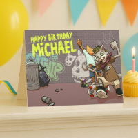 Funny Alley Cats Add The Name Graffiti Birthday