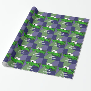 Funny Alligator Art Wrapping Paper