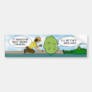 Funny Alligator Cache Geocaching Bumper Sticker