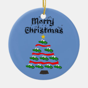 Funny Alligator Christmas Tree Cartoon Ceramic Tree Decoration