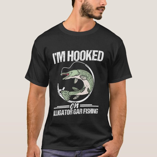 Funny Alligator Gar Fishing 1 T-Shirt (Front)