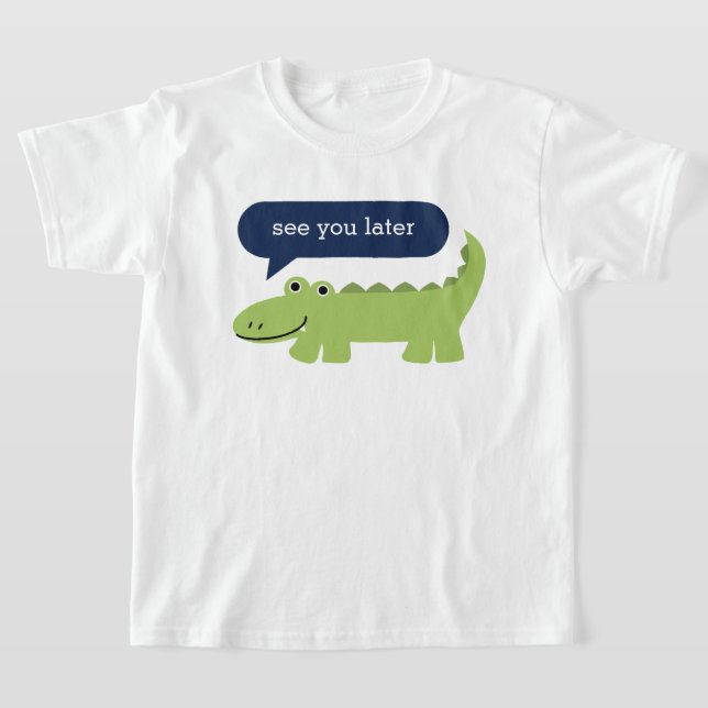 Funny Alligator Kids T-Shirt (Laydown)