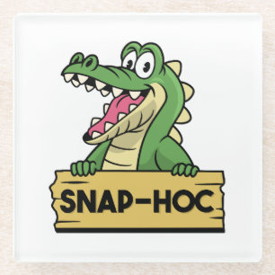 Funny Alligator Lover and Zookeeper Crocodile Glass Coaster