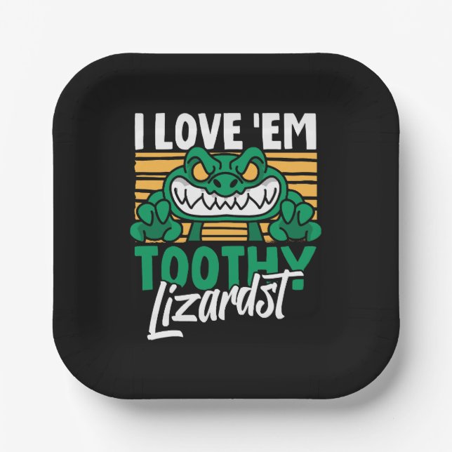 Funny Alligator Lover and Zookeeper Crocodile Paper Plate (Front)