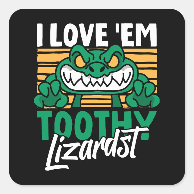 Funny Alligator Lover and Zookeeper Crocodile Square Sticker (Front)