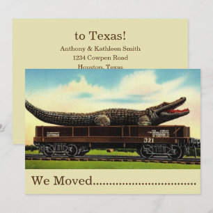 Funny Alligator Move - New Home Card