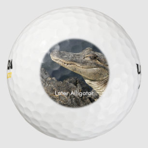 Funny Alligator Theme Golf Balls
