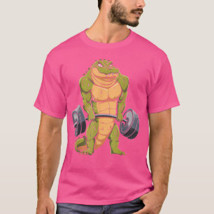 Funny Alligator Weightlifting Deadlift Fitness Gym T-Shirt