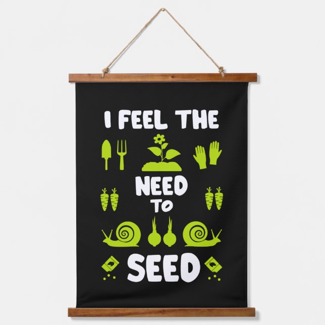 Funny Allotment Gardening Hanging Tapestry (Front)
